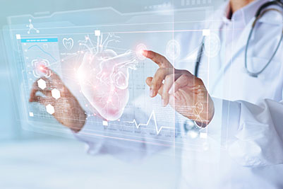 Medicine doctor and stethoscope touching icon heart